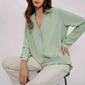 Sage Green loose blouse